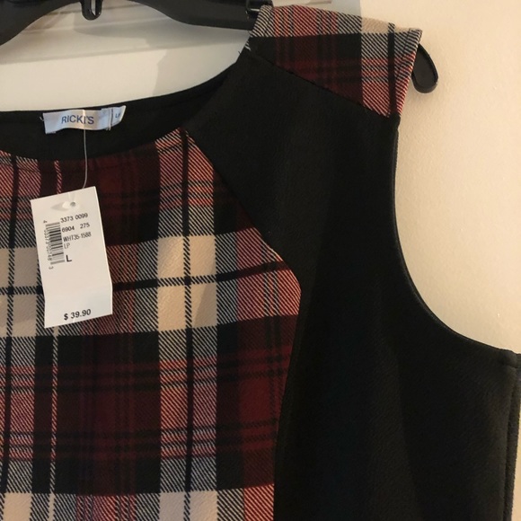 Ricki’s red and black plaid top NWT - Picture 4 of 4